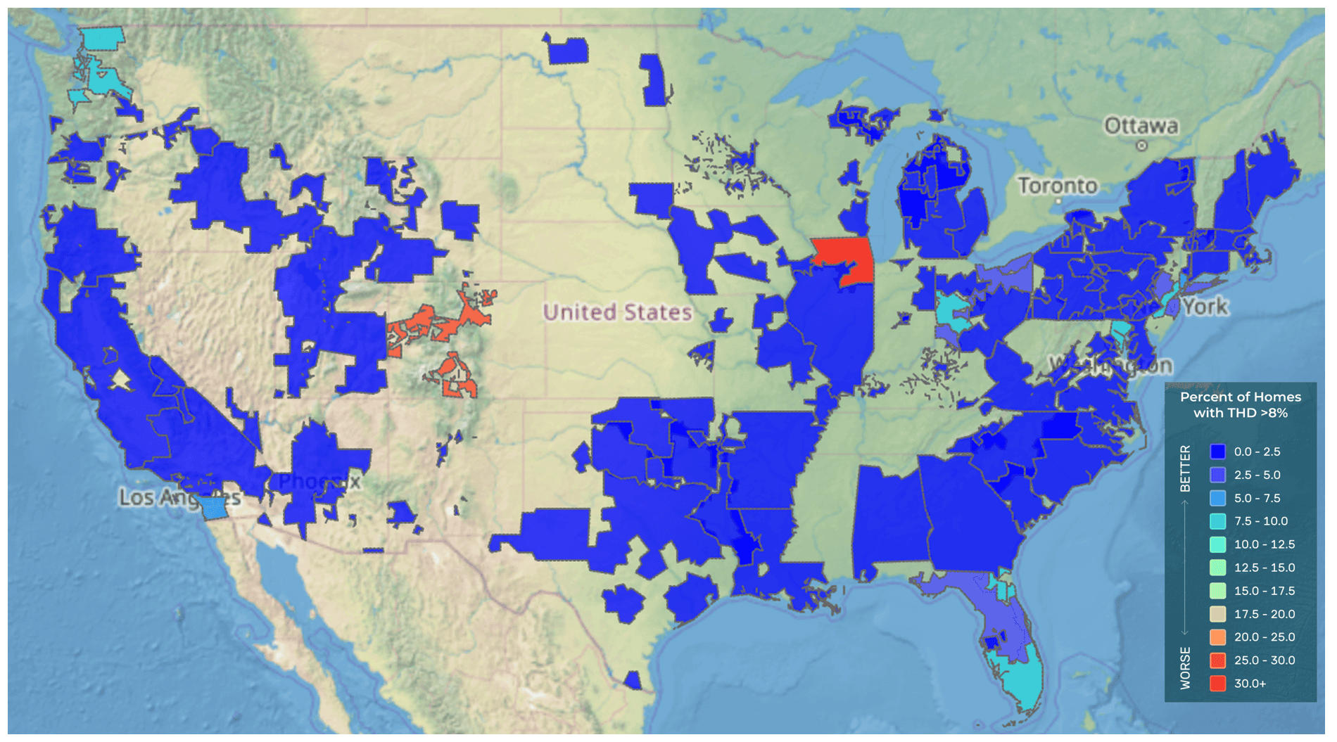 Percent of Homes with THD > 8%